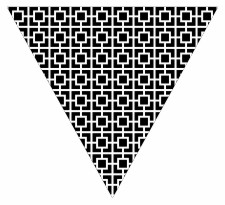 Black & White Square Lattice Repeat Pattern Bunting Free Printable Easy-to-Make