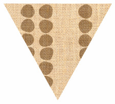 Organic Spots Hessian Sack Textured Bunting Flag Free Printable Easy-to-Make