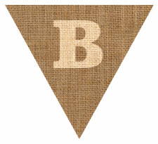Letter B Alphabet Hessian Flag Bunting Printable