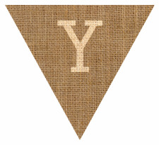 Letter Y Alphabet Hessian Flag Bunting High Resolution PDF Printable