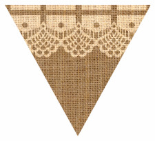 Lace Hessian Sack Textured Bunting Flag Free Printable Easy-to-Make