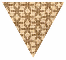 Daisy Repeat Hessian Sack Textured Bunting Flag Free Printable Easy-to-Make