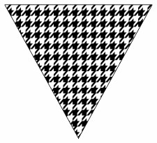 Black & White Houndstooth Bunting Free Printable Easy-to-Make