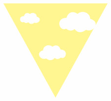 Clouds Bunting Free Printable Easy-to-Make